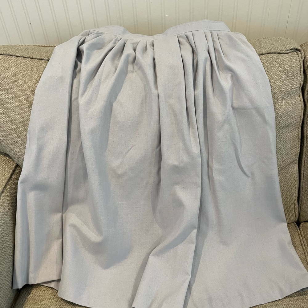 Light Gray Pleated Midi Skirt